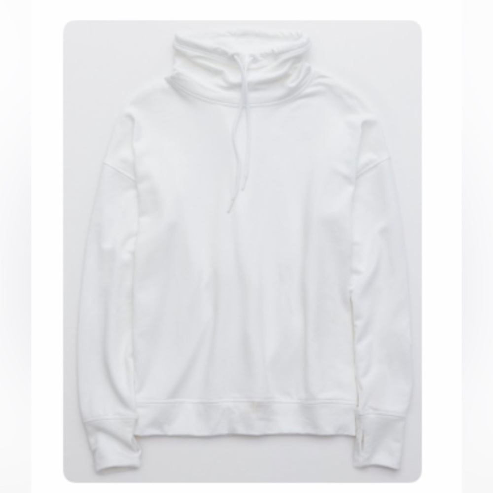 American Eagle Aerie Offline Pullover Sweatshirt White